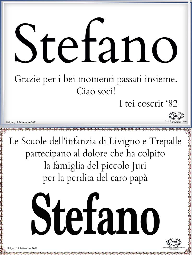 Stefano (I tei coscrit '82) necrologio