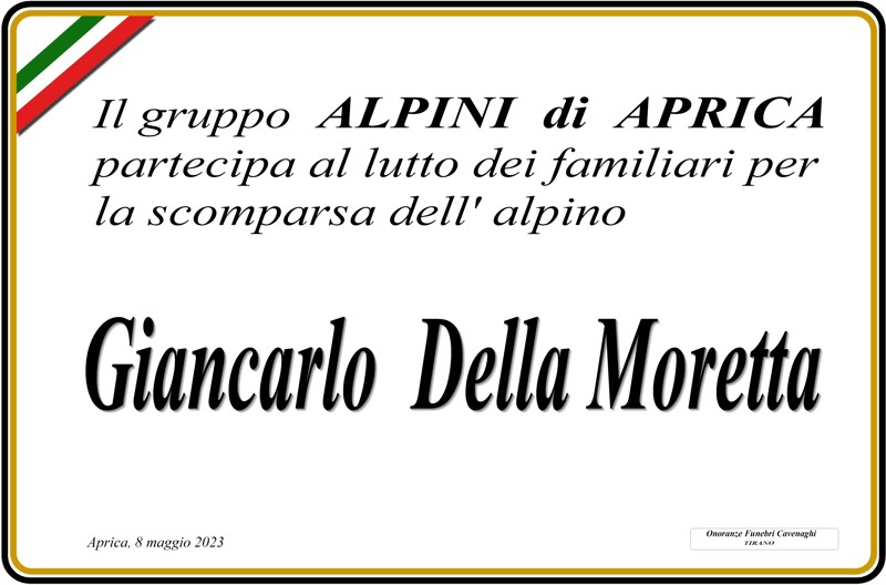 Alpini di Aprica per Della Moretta Giancarlo