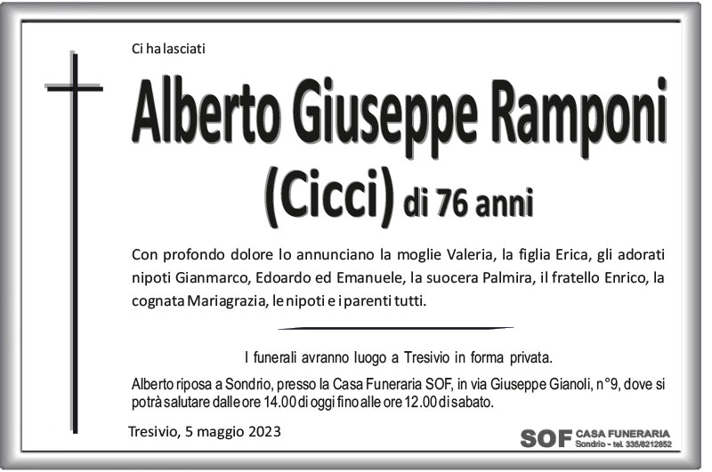necrologio Ramponi Alberto Giuseppe