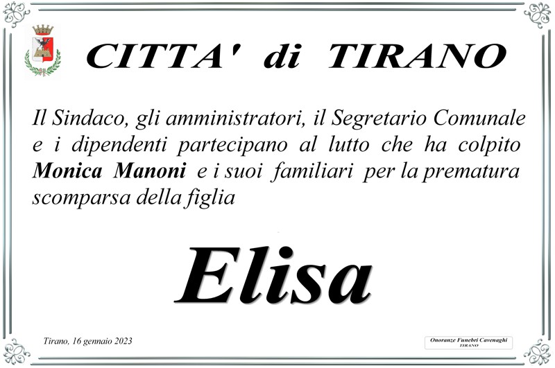 Comune di Tirano per Scaletti Elisa