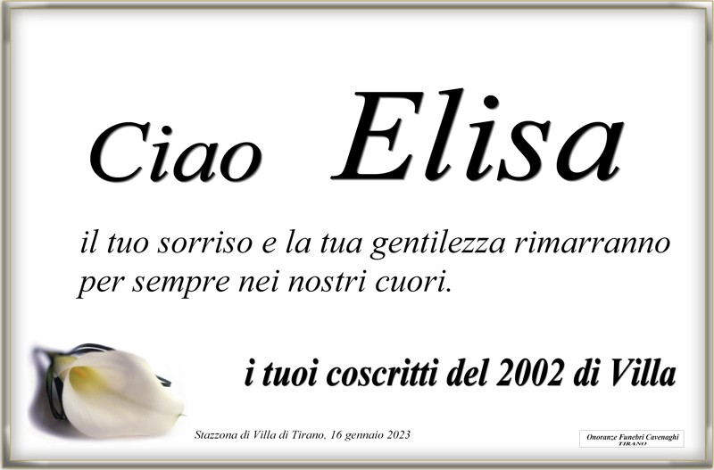 Coscritti della Classe 2002 per Elisa Scaletti