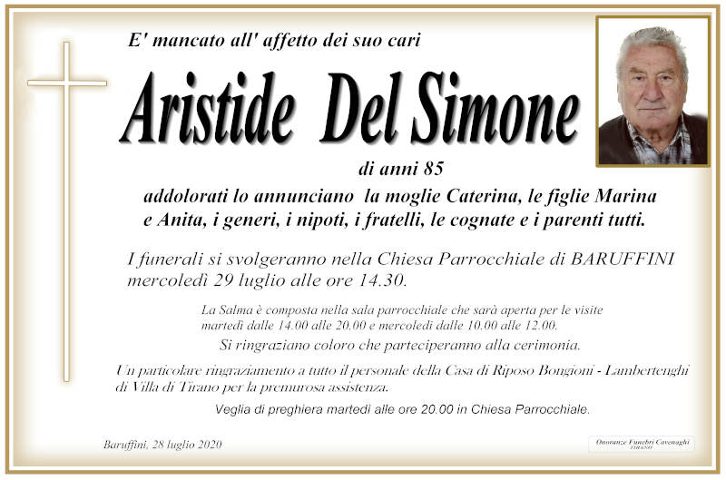 necrologio Del Simone Aristide