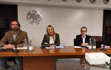 (da sin a dx) Matteo Lorenzo De Campo, vicepresidente Unione CTS; Loretta Credaro, presidente Unione CTS; Maurizio Canova, direttore Unione CTS.
