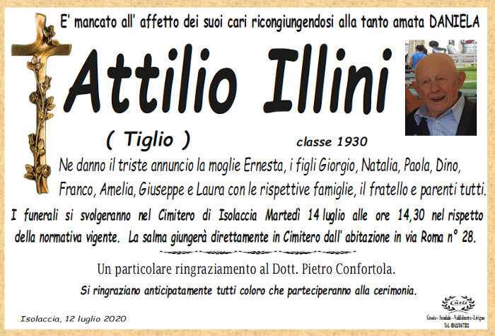 necrologio Illini Attilio