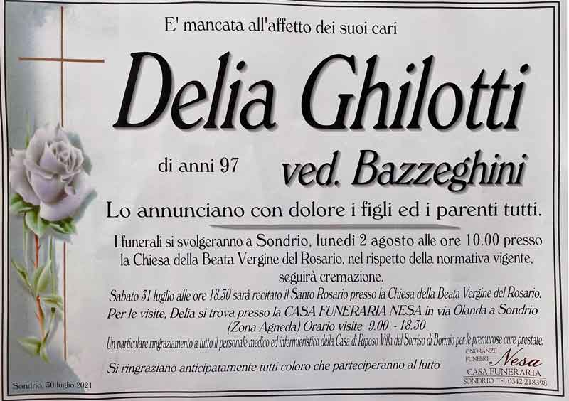 necrologio Ghilotti Delia