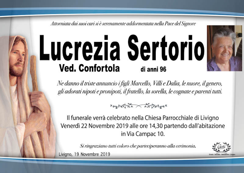 necrologio Sertorio Lucrezia