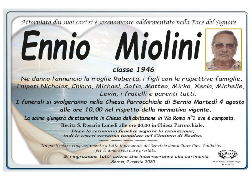 necrologio Miolini Ennio