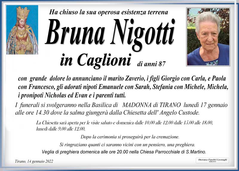 necrologio Nigotti Bruna