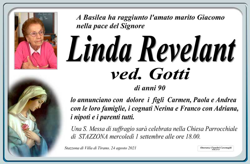 necrologio Revelant Linda
