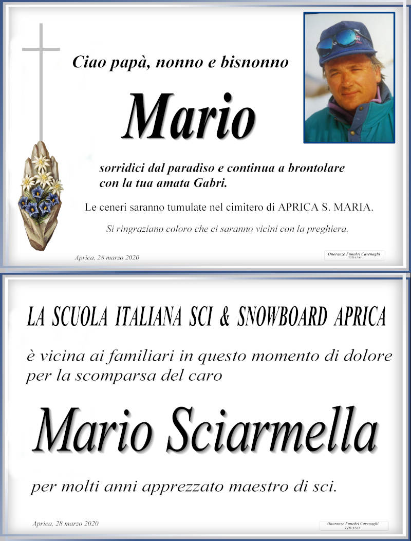 necrologio Sciarmella Mario