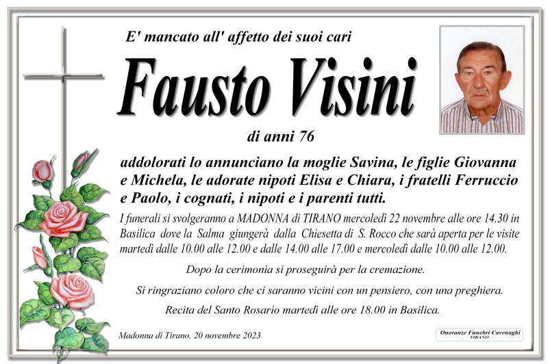 Necrologio Visini Fausto