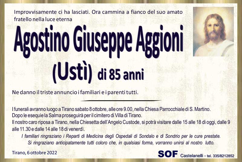 necrologio Aggioni Agostino Giuseppe