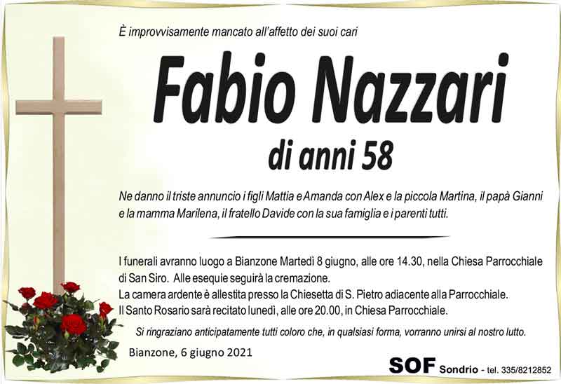 necrologio Nazzari Fabio
