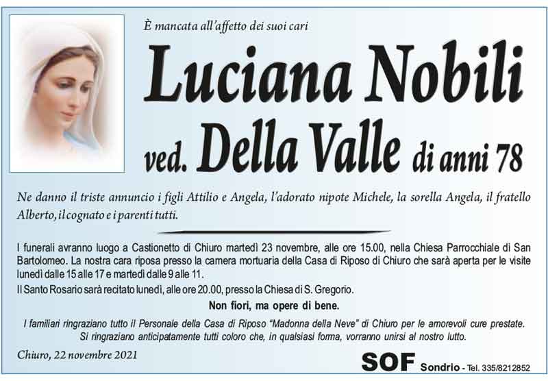 necrologio Nobili Luciana