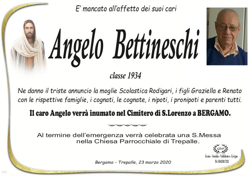 necrologio Bettineschi Angelo