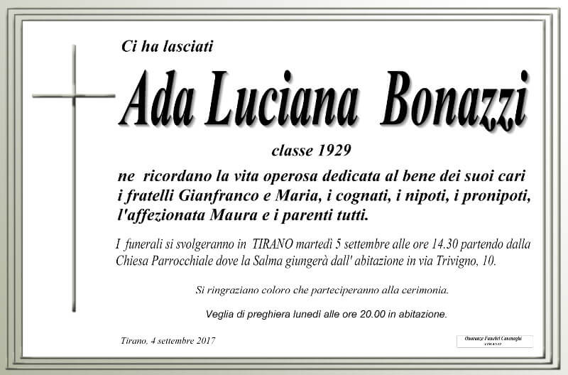 necrologio Bonazzi Ada Luciana