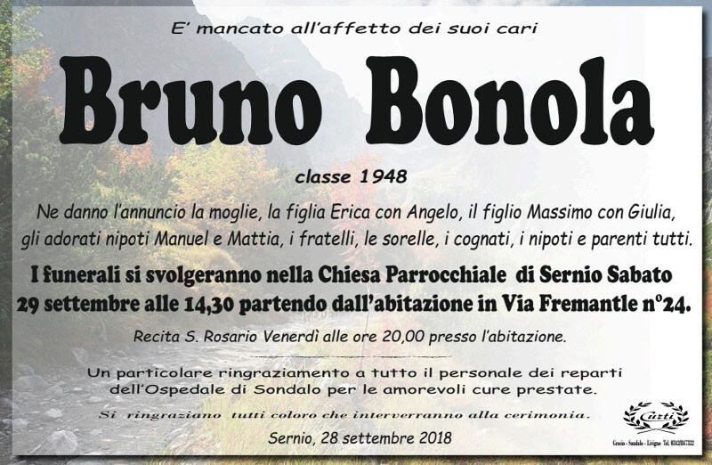 necrologio Bonola Bruno