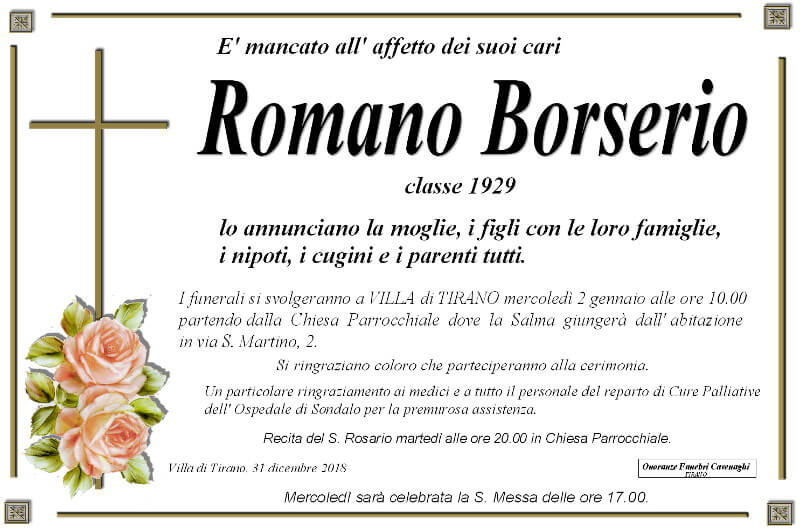 necrologio Borserio Romano