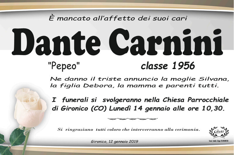 necrologio Carnini Dante1