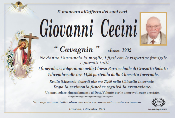 Necologio Cecini Giovanni