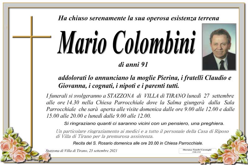 necrologio Colombini Mario