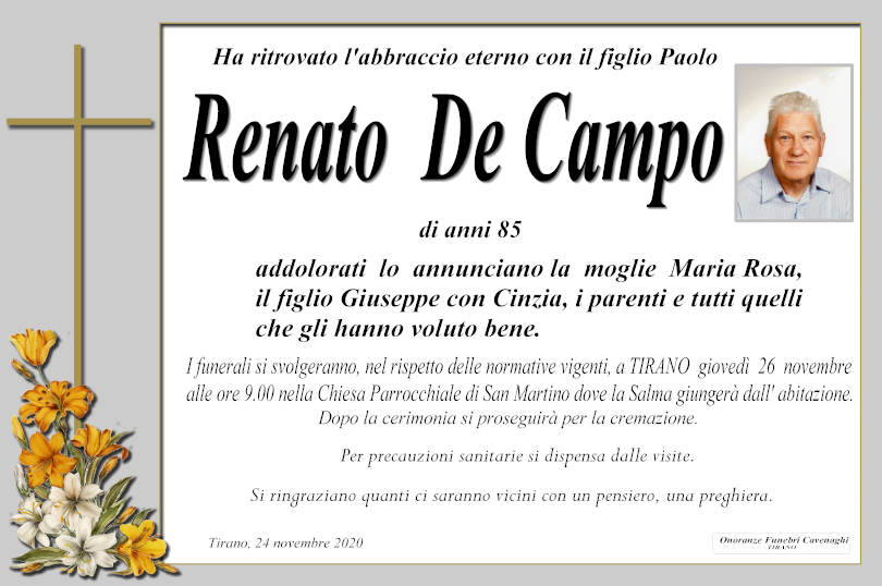 necrologio De Campo Renato