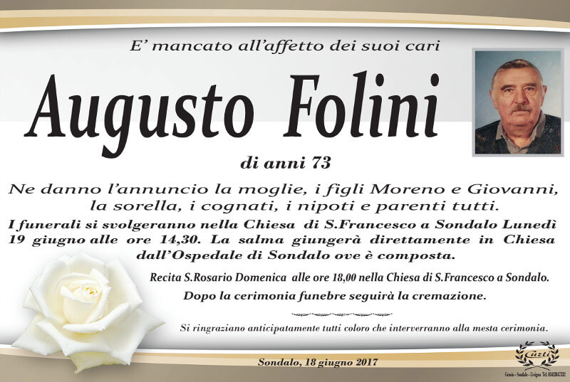 necrologio Folini Augusto