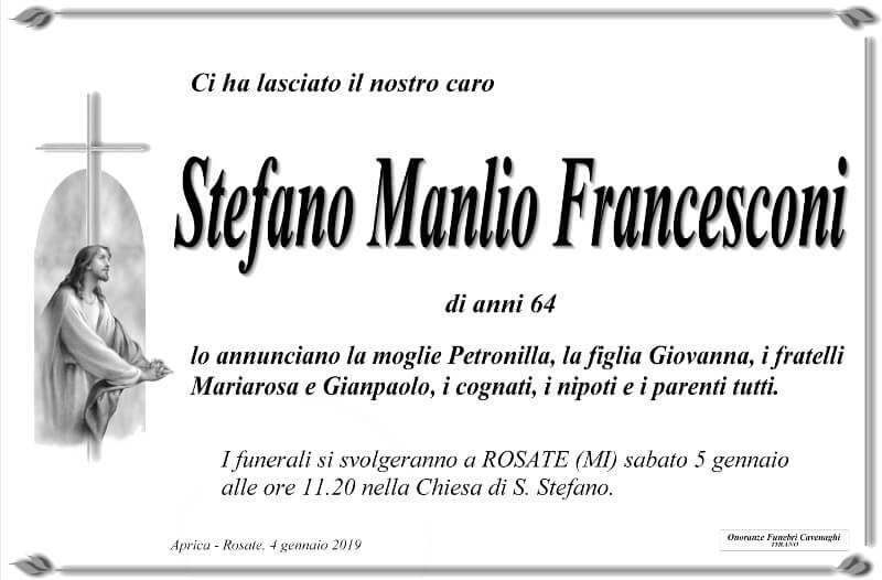 necrologio Francesconi Stefano Manlio