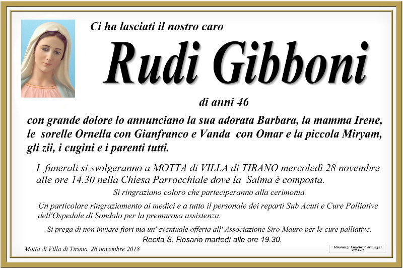 Necrologio Gibboni Rudi