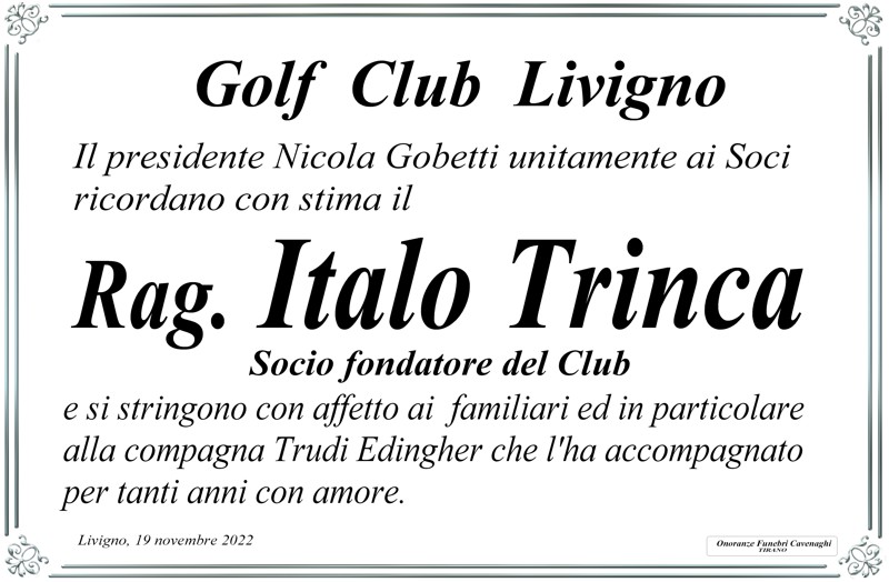 /Golf Club Livigno per Trinca Italo