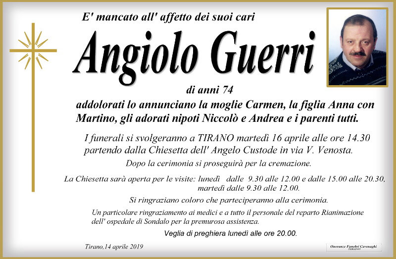 necrologio Guerri Angiolo