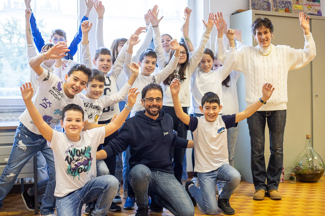Omar Di Felice incontra gli alunni di Tovo