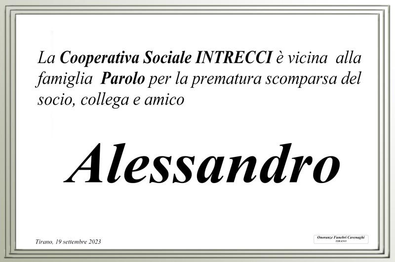 Cooperativa Sociale Intrecci per Parolo Alessandro