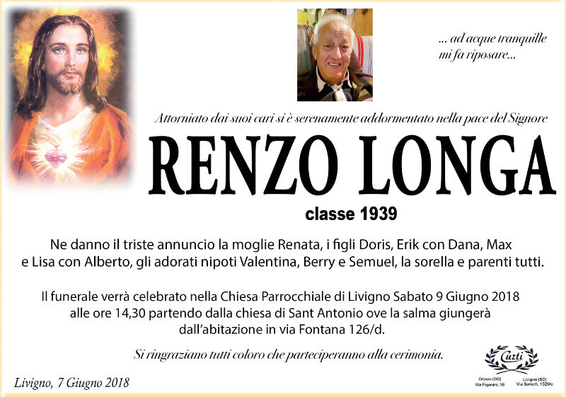 necrologio Longa Renzo