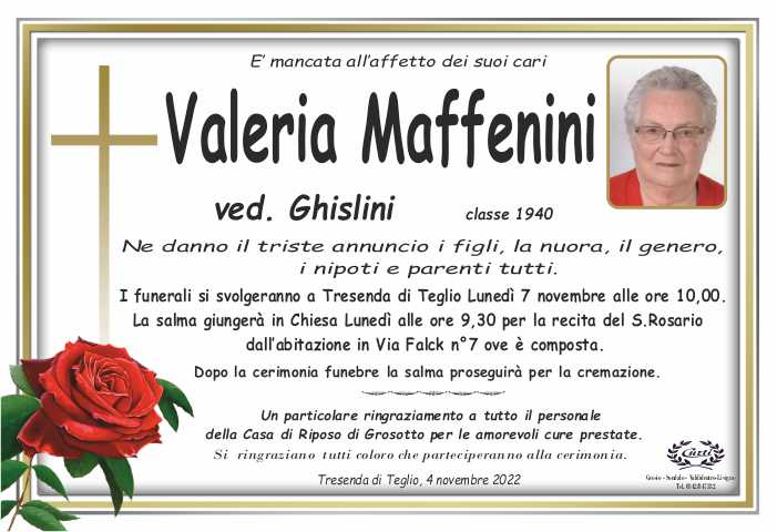 /necrologio maffenini valeria