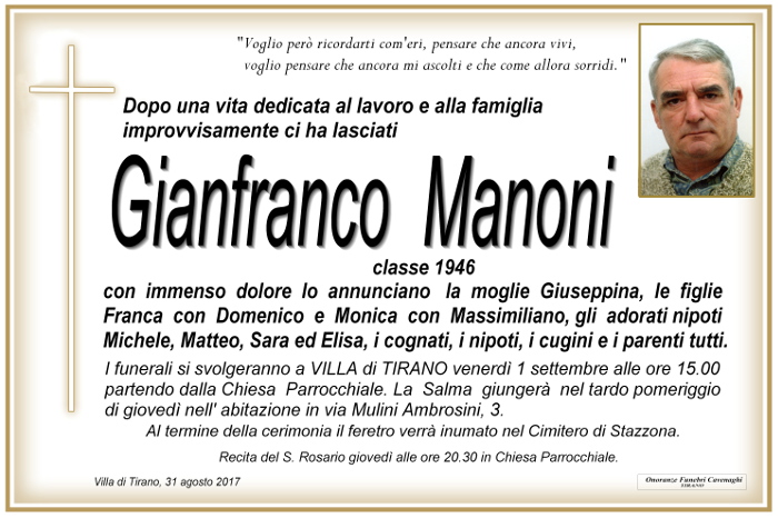 Necrologio Manoni Gianfranco