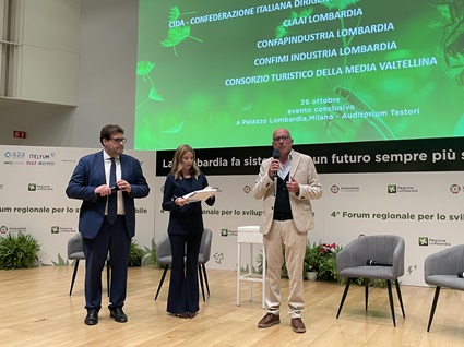 Marco Fojanini con Giorgio Maione, Assessore Ambiente e Clima di Regione Lombardia