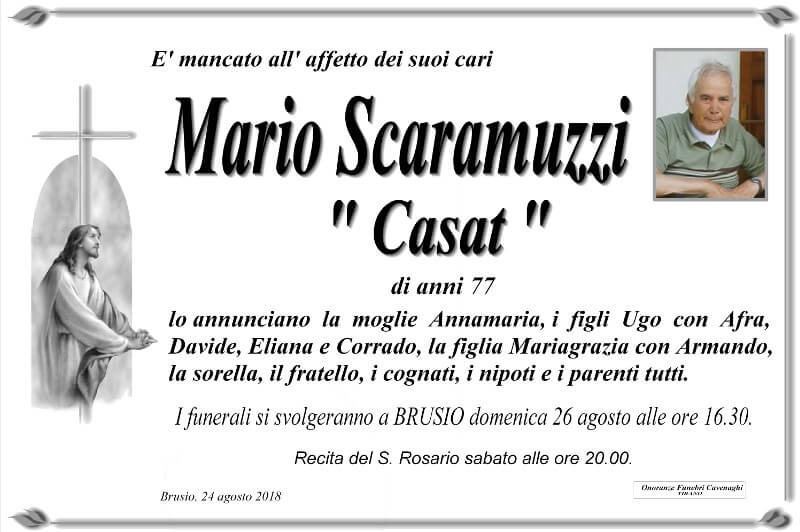 necrologio Scaramuzzi Mario