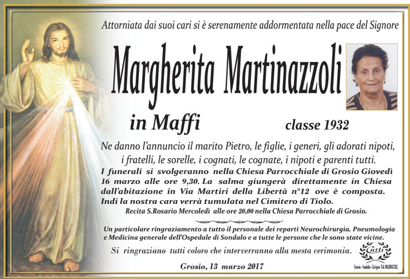 necrologio Martinazzoli Margherita