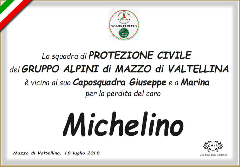 necrologio Michelino - Protezione Civile