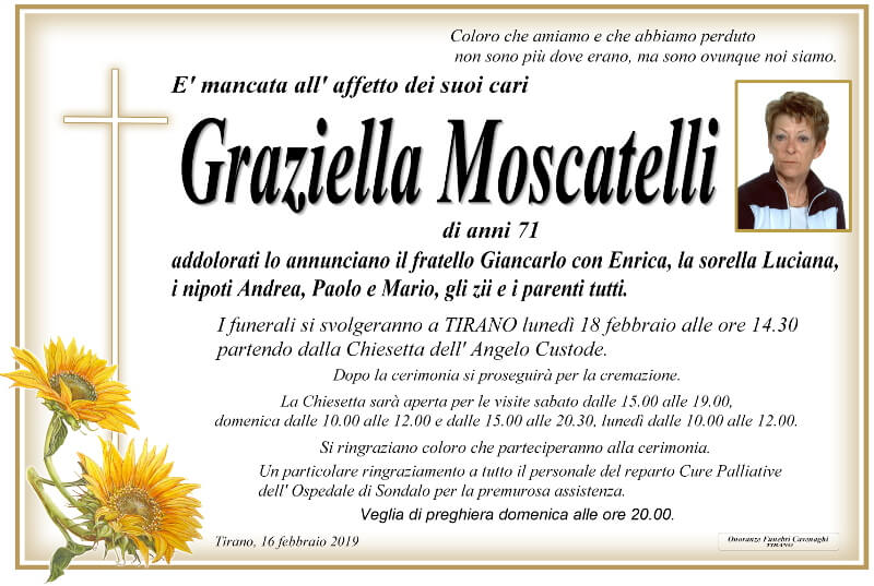 necrologio Moscatelli Graziella