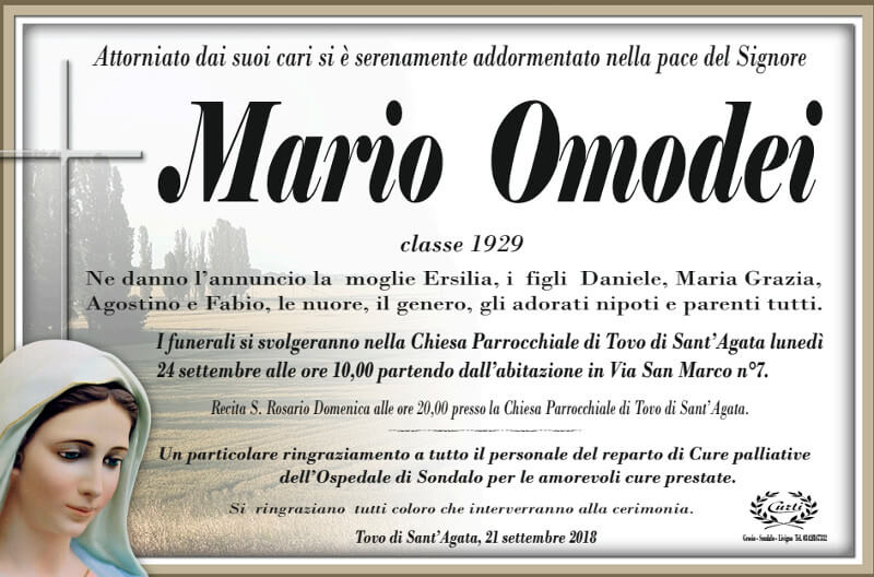 necrologio Omodei Mario