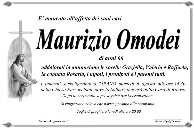 necrologio Omodei Maurizio