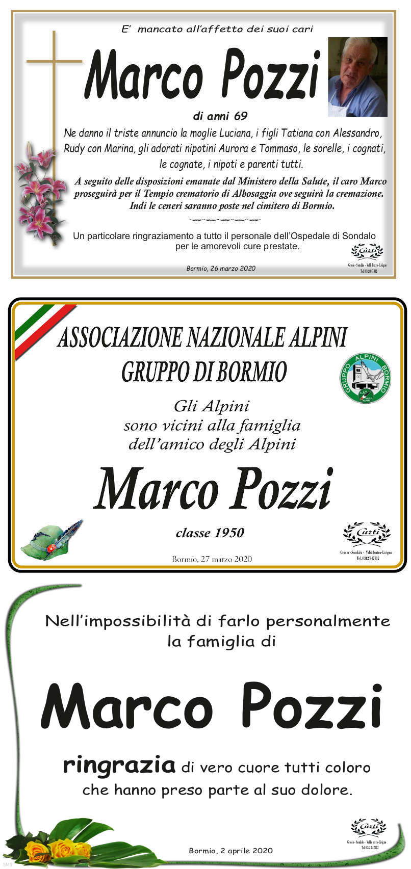 necrologio Pozzi Marco