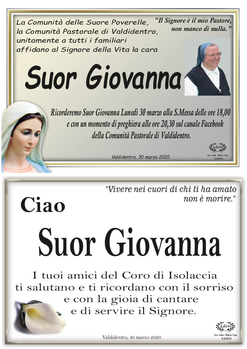 necrologio Suor Giovanna1
